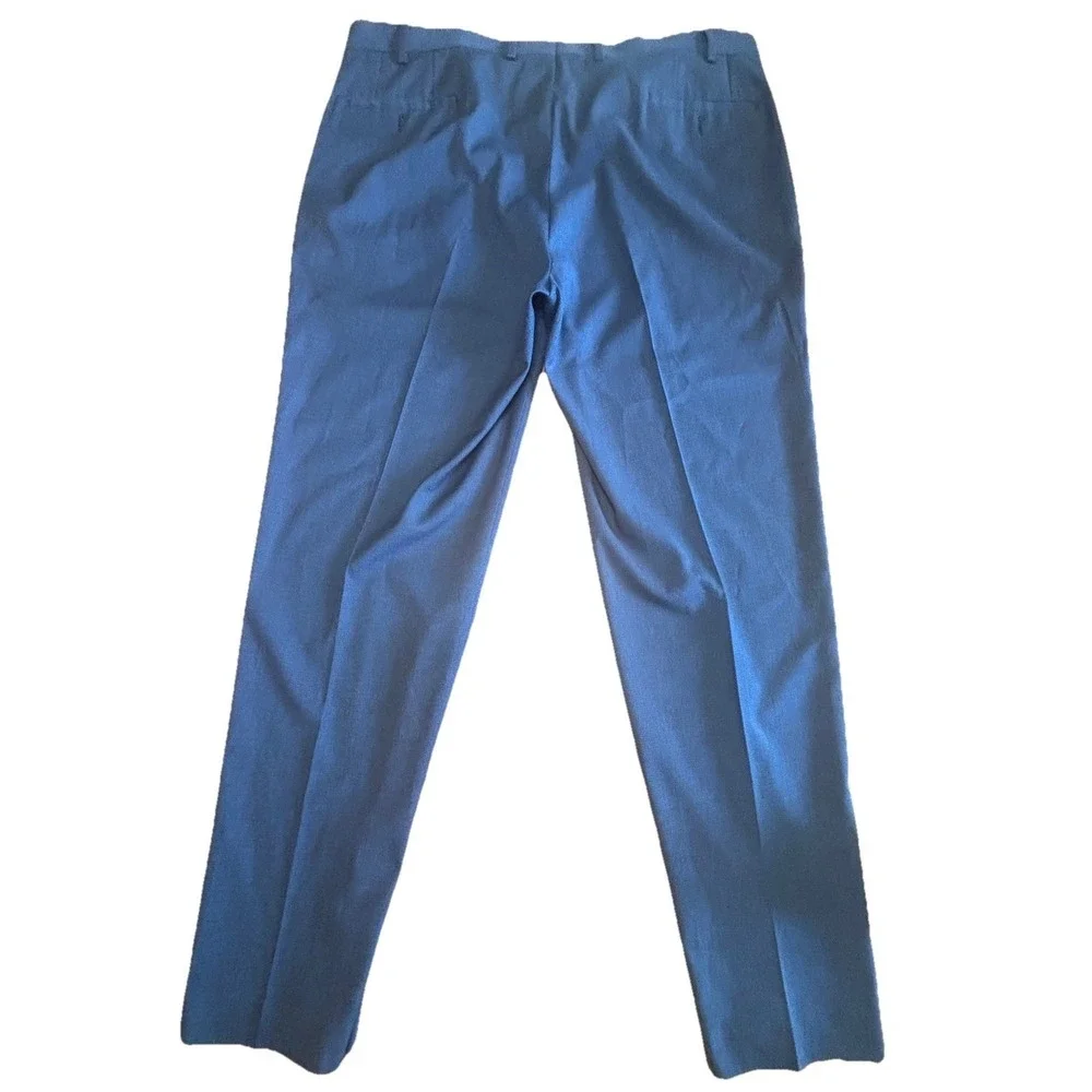 Lauren Ralph Lauren Men's Dress Pants 40x32 Blue Flat Front‎ Classic Fit